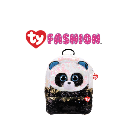 Ty Fashion (Malaysia Official) Sequins Backpack (Large) Bamboo the Panda Accessories Backpacks