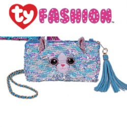 Ty Fashion (Malaysia Official) Sequins Square Purse Whimsy the Iridescent Cat Accessories Bags