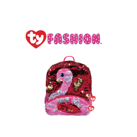 Ty Fashion (Malaysia Official) Sequins Backpack (Large) Gilda the Pink Flamingo Accessories Backpacks