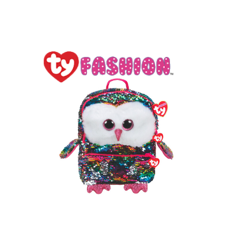 Ty Fashion (Malaysia Official) Sequins Backpack (Large) Owen The Multicolor Owl Accessories Bags