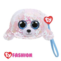 Ty Fashion (Malaysia Official) Sequins Wristlet Icy the White Seal Accessories Bags