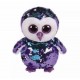 Ty Plush Toys (Malaysia Official) Flippables Clip, Regular and Medium Moonlight the Purple Sequin Owl Sequins Soft Toys