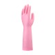 Showa Saratto Touch Flock Lined Semi-Long PVC Household Glove (S Size)