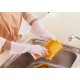 Showa Fuwatto Touch Flock Lined Thick PVC Household Gloves (L Size)