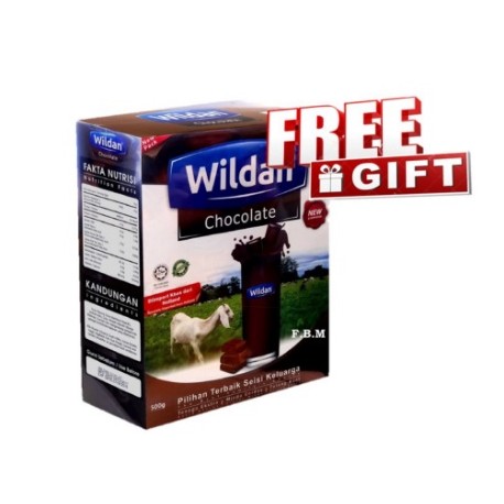Wildan Goat's Milk (Chocolate) 500g - Free Gift 