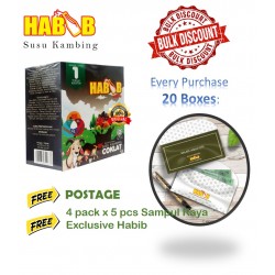 Habib Susu Kambing Coklat 900g (20boxes Free Gift Sampul Raya)