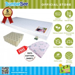 Bumble Bee Latex Baby Mattress 24x48x3" with Fitted Crib Sheet