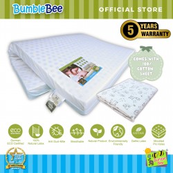 Bumble Bee Latex Baby Mattress 24x48x3" with Fitted Crib Sheet