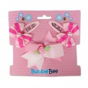 Bumble Bee Hair Clips Set (Pink) (XLA0031)