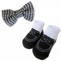 Bumble Bee Baby Bow Tie with Socks Set (Black) (XLA0023)
