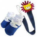 Bumble Bee Baby Pacifier Clip with Socks Set (Lion) (XLA0014)