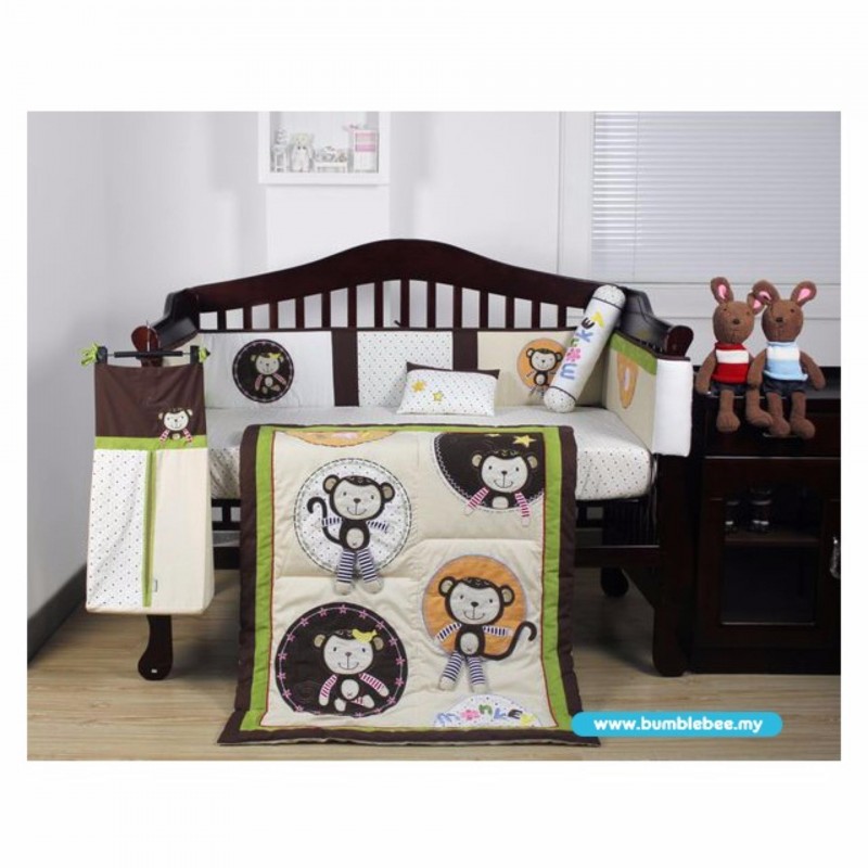 monkey crib set