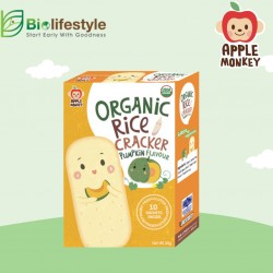 Apple Monkey Organic Rice Cracker 30g - Pumpkin