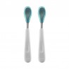 OXO TOT Feeding Spoon Set With Soft Silicone (Twin Pack) - Aqua