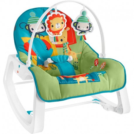 Fisher Price Infant to Toddler Rocker Colorful Jungle Baby Rocking Chair with Toys