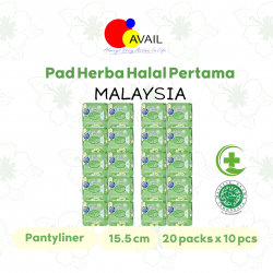 Avail FC Bio Sanitary Pad- Pantyliner (15.5CM) x20 packs x 20 pads