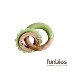 Funbies Critter + Teething Ring (Pistachio)