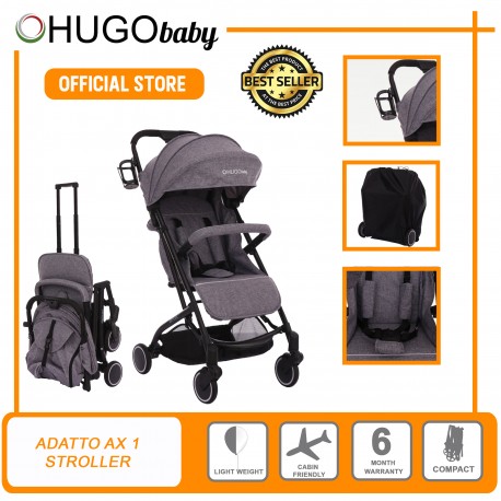 Hugo Baby Exclusive Adatto AX1 Portable Stroller (Grey)