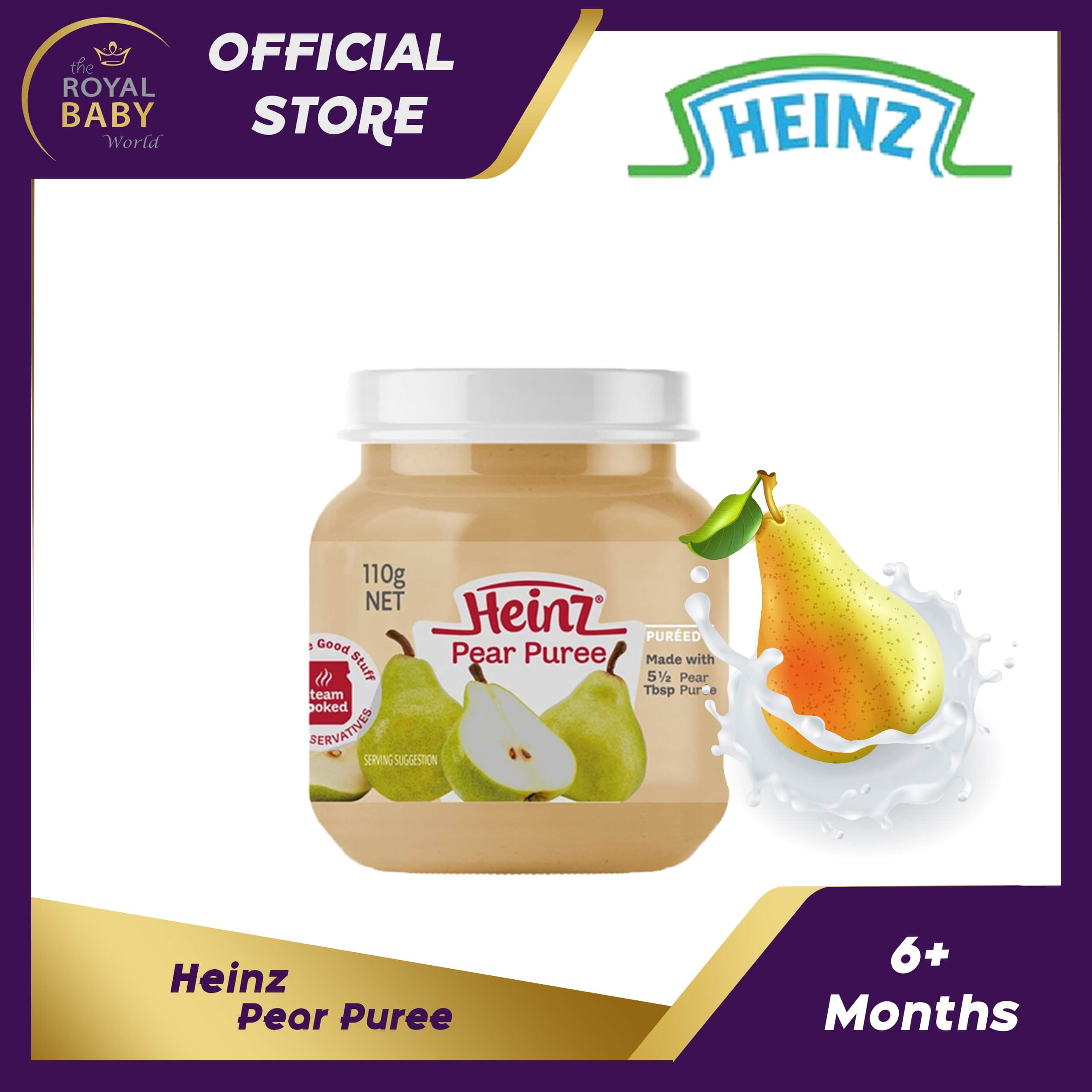 Heinz Pear Puree 6m+ (110g)