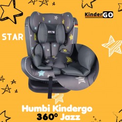 [KINDERGO] 360 JAZZ CONVERTIBLE CARSEAT CAN USE FROM NEWBORN UP TO 36KG (GREY STAR)