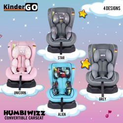 KinderGo Wizz Convertible Carseat from Newborn up to 18kg (Pink Unicorn)