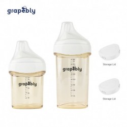 Grapebly PPSU Feeding Bottle Starter Bundle | For Newborn & 3 Month+