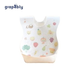 Grapebly Disposable Baby Bibs (20 pcs - Individually Packed) - Fruits