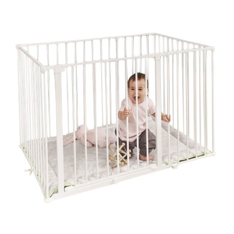 Baby Dan Square Playpen with Mat (White)