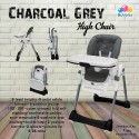 Bubbles Charcoal Grey High Chair