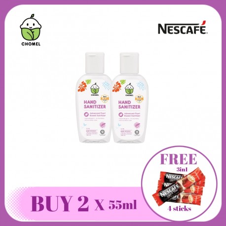 Chomel Buy 2 Hand Sanitizer 55ml FREE Nescafe 3in1 4 Sticks