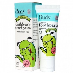 Buds Organics Children's Toothpaste with Xylitol - Green Apple (50ml)