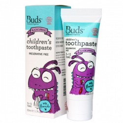 Buds Organics Children's Toothpaste with Fluoride - Blackcurrant (50ml)
