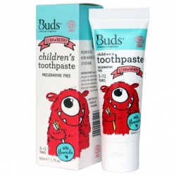 Buds Organics Children's Toothpaste with Fluoride - Strawberry (50ml)