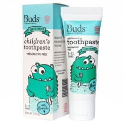 Buds Organics Children's Toothpaste with Fluoride - Peppermint (50ml)
