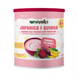 Natufoodies Organic Japonica & Quinoa Rice Porridge – Banana & Beetroot