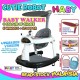HABY Extra Large Cutie Robot Multi Function 6 Wheels Baby Walkers with Music & LED Lights - CRWK88