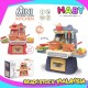 HABY Premium Kids Pretend Play Mist Kitchen Set with Real Stove Sound