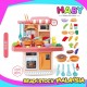 HABY Premium Kids Pretend Play Mist Kitchen Set with Real Stove Sound