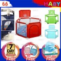 HABY Baby Hexagon Fence Safety Guard Rail Kids Playard Safety Fence with Basketball Loop