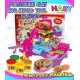 HABY 3D Plasticine Burger Barbecue BBQ Mould Tool Color Clay PlaySet Children DIY Toys