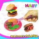 HABY 3D Plasticine Burger Barbecue BBQ Mould Tool Color Clay PlaySet Children DIY Toys