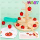 HABY Wooden Montessori Numeric Matching Puzzle Apple Tree Basic Math with Flash Cards Developmental Gift