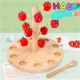 HABY Wooden Montessori Numeric Matching Puzzle Apple Tree Basic Math with Flash Cards Developmental Gift