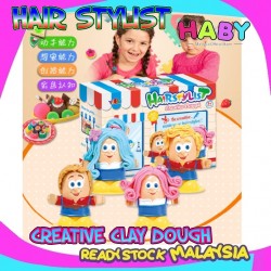 HABY Kids Children Hair Dresser Clay Dough Colourful Playdoh Mainan Tanah Liat Kanak-Kanak Kids Play Dough