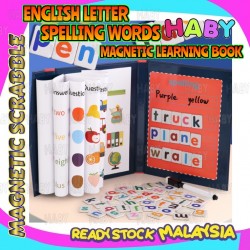 HABY 3D Magnet Book Word Spelling Game English Alphabet Letters Cards Early Education Toys for Baby Kids Gifts