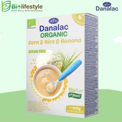 Danalac Organic Baby Cereal 200g - Corn, Rice Banana