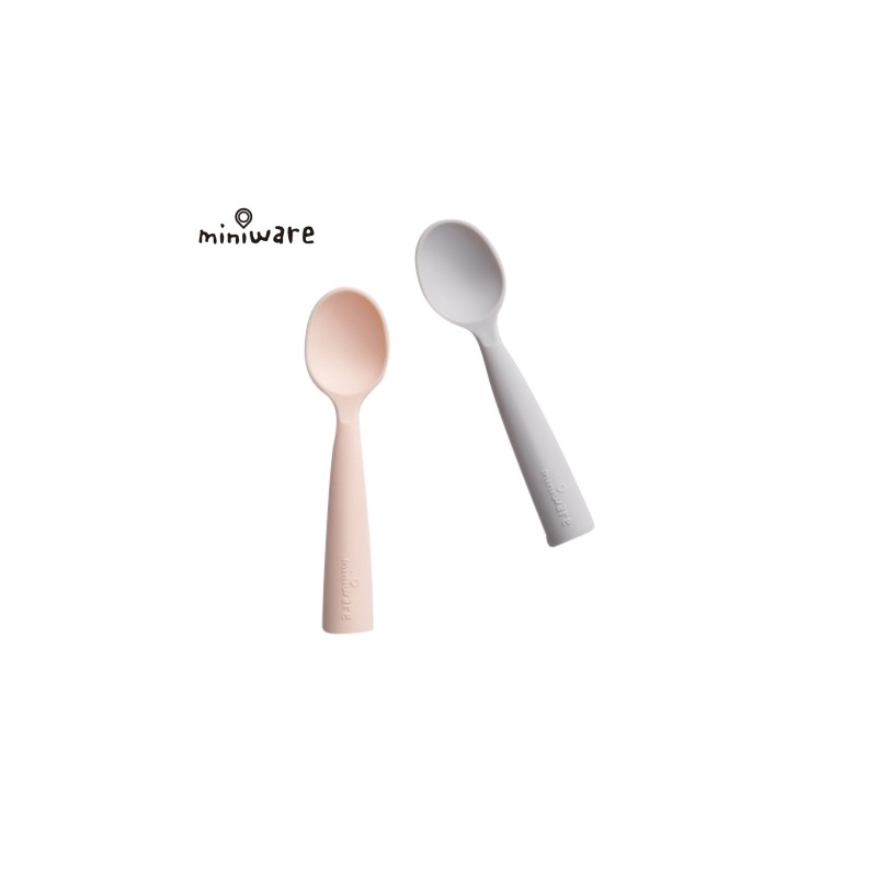 Miniware Teething Spoon Set (Grey+Peach)