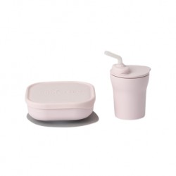Miniware Sip & Snack Set (Coloured PLA Series) - Cotton Candy