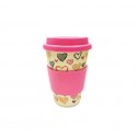 Rice Husk Ware Cafe Mug (New Series) - Heart + Pink