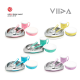 Viida Souffle Antibacterial Stainless Steel Kids Tableware Set - Turquoise Green